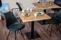 #akazienaturfarben #80x80 #säulen-gestelleckigschwarz