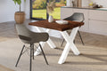 #holznussbaum-optik #80x80 #x-gestellweiß