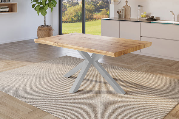 #holzwildeiche-optik #120x80 #spider-gestellsilber