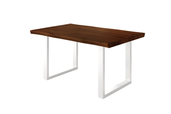 #holznussbaum-optik #120x80 #u-gestellweiß