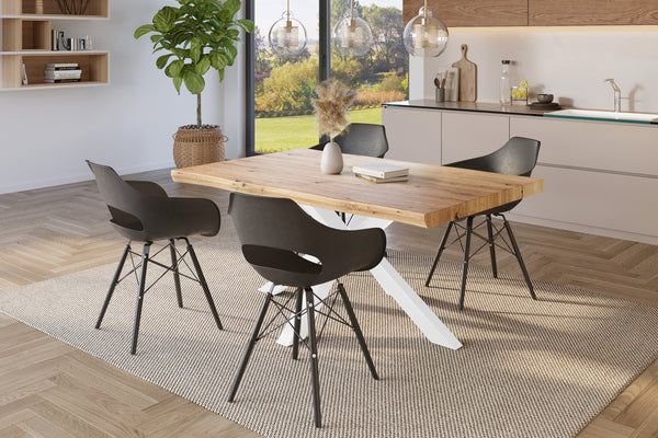 #holzwildeiche-optik #120x80 #spider-gestellweiß