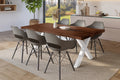 #holznussbaum-optik #180x90 #x-gestellweiß