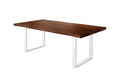 #holznussbaum-optik #200x100 #u-gestellweiß