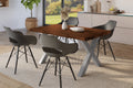 #holznussbaum-optik #120x80 #x-gestellsilber