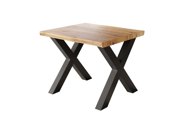 #holzwildeiche-optik #80x80 #x-gestellschwarz
