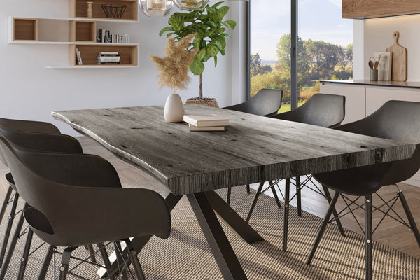 #holzgrau-optik #220x100 #spider-gestellschwarz