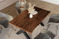 #holznussbaum-optik #160x85 #x-gestellschwarz