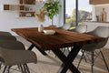 #holznussbaum-optik #180x90 #x-gestellschwarz