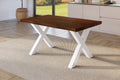 #holznussbaum-optik #120x80 #x-gestellweiß
