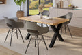 #holzwildeiche-optik #120x80 #x-gestellschwarz