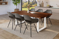 #holznussbaum-optik #180x90 #u-gestellweiß
