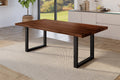 #holznussbaum-optik #180x90 #u-gestellschwarz