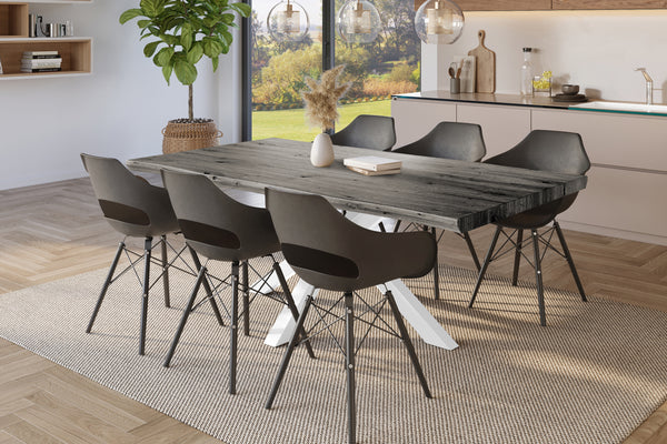 #holzgrau-optik #220x100 #spider-gestellweiß