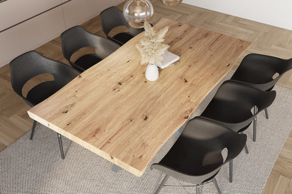 #holzwildeiche-optik #180x90 #spider-gestellsilber