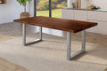 #holznussbaum-optik #180x90 #u-gestellsilber