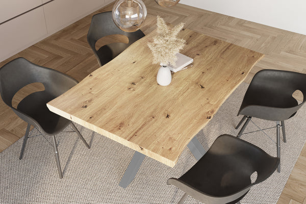 #holzwildeiche-optik #120x80 #spider-gestellsilber