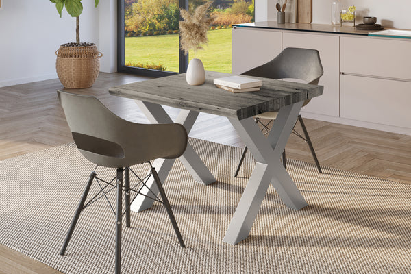#holzgrau-optik #80x80 #u-gestellsilber