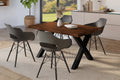 #holznussbaum-optik #120x80 #x-gestellschwarz