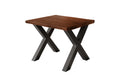 #holznussbaum-optik #80x80 #x-gestellschwarz