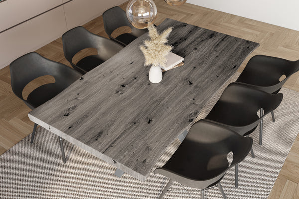 #holzgrau-optik #220x100 #spider-gestellsilber