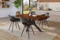 #holznussbaum-optik #120x80 #spider-gestellschwarz
