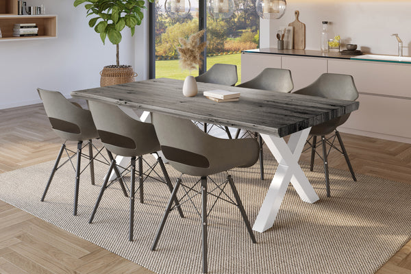 #holzgrau-optik #220x100 #x-gestellweiß