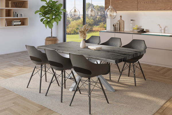 #holzgrau-optik #180x90 #spider-gestellsilber