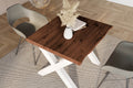 #holznussbaum-optik #80x80 #x-gestellweiß