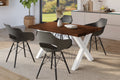 #holznussbaum-optik #140x80 #x-gestellweiß