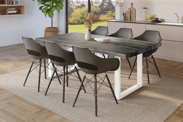 #holzgrau-optik #200x100 #u-gestellweiß