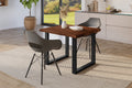 #holznussbaum-optik #80x80 #u-gestellschwarz