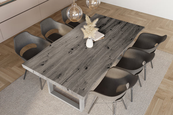 #holzgrau-optik #180x90 #u-gestellsilber