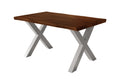 #holznussbaum-optik #120x80 #x-gestellsilber