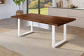 #holznussbaum-optik #200x100 #u-gestellweiß