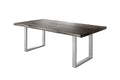 #holzgrau-optik #200x100 #u-gestellsilber