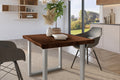 #holznussbaum-optik #80x80 #u-gestellsilber