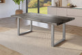 #holzgrau-optik #200x100 #u-gestellsilber