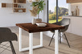 #holznussbaum-optik #80x80 #u-gestellweiß
