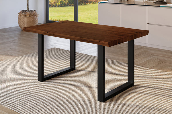 #holznussbaum-optik #120x80 #u-gestellschwarz