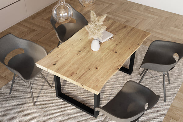 #holzwildeiche-optik #160x85 #u-gestellschwarz