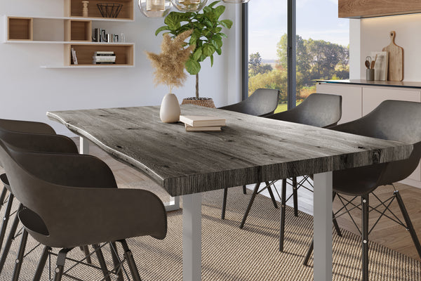 #holzgrau-optik #220x100 #u-gestellsilber