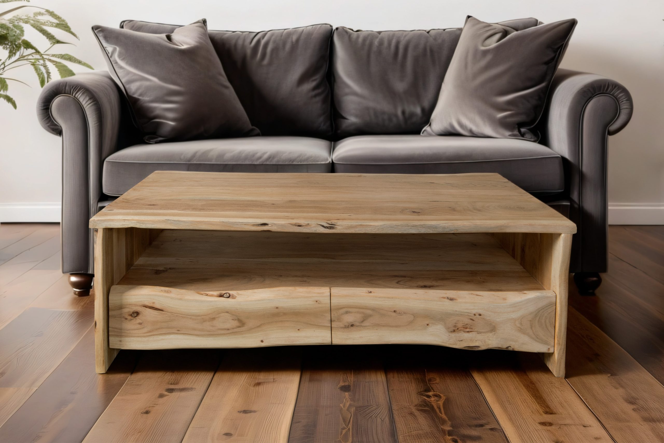 Couchtisch Akazienholz massiv natur Beistelltisch  130 x 70 x 45 cm DAHLIA I