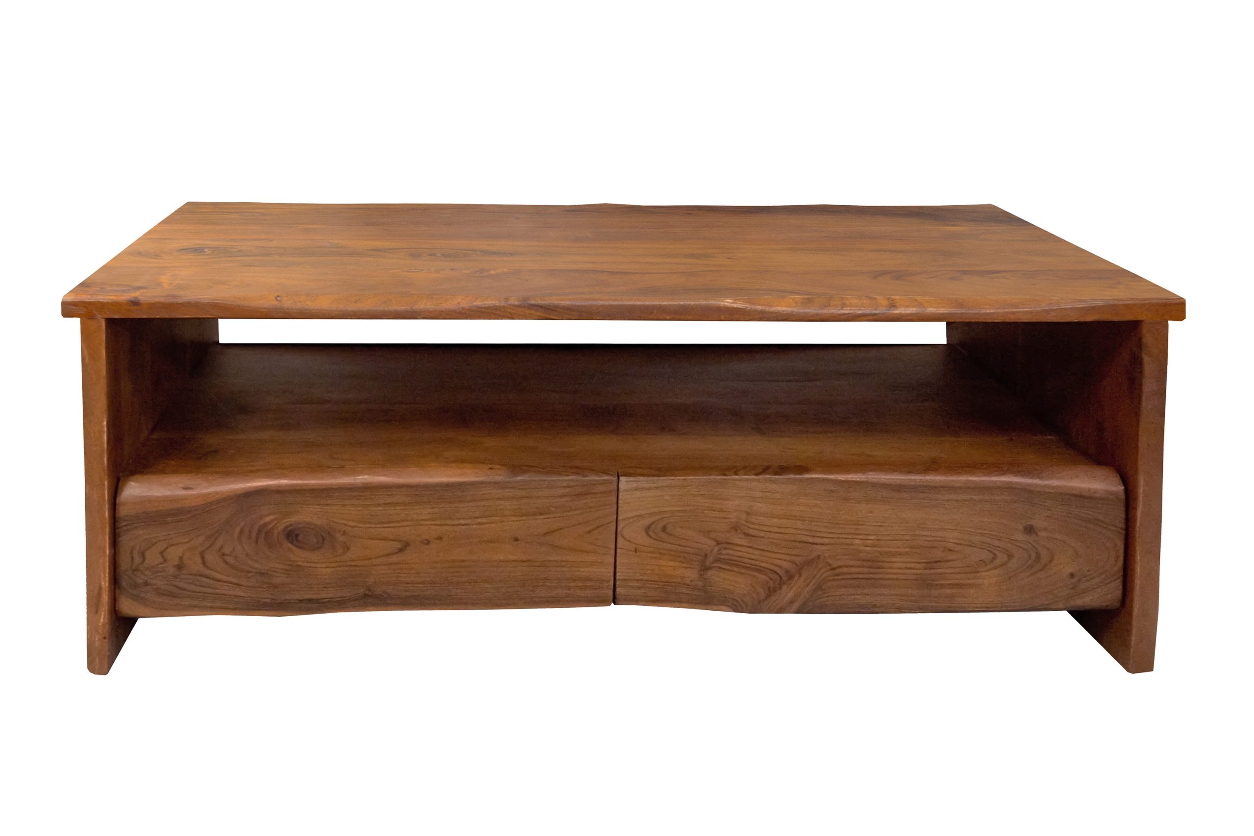 Couchtisch Akazienholz massiv nussbaum Beistelltisch 130 x 70 x 45 cm DAHLIA I – Bild 2