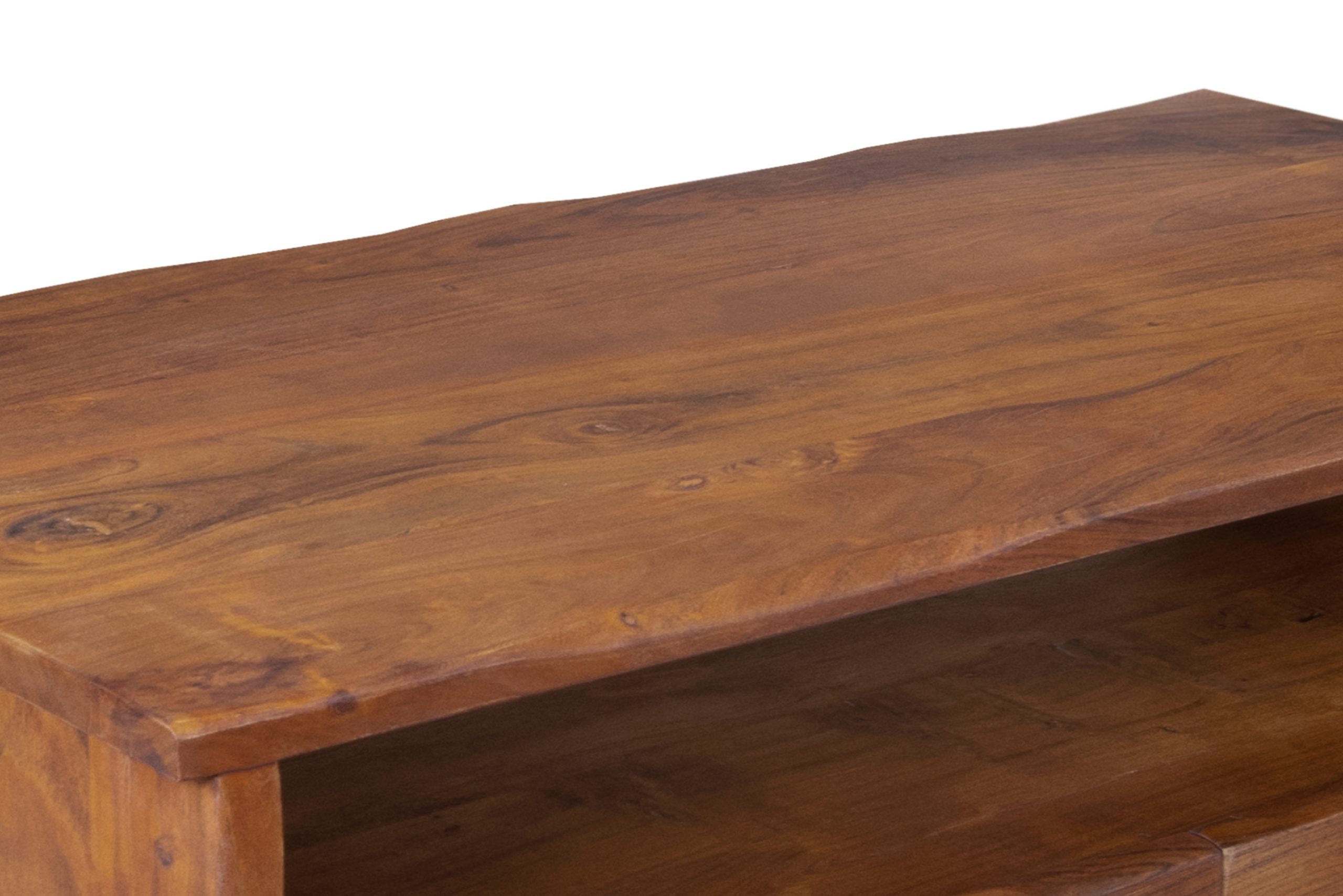 Couchtisch Akazienholz massiv nussbaum Beistelltisch 130 x 70 x 45 cm DAHLIA I – Bild 5