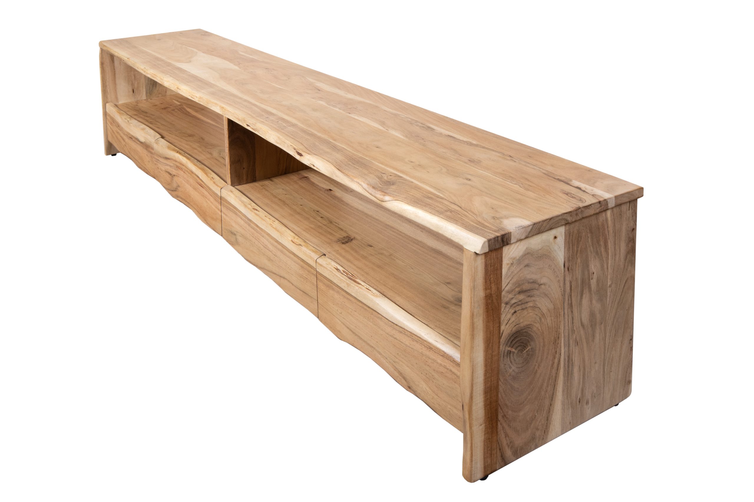 Lowboard Akazienholz massiv natur TV-Board 230 x 45 x 50 cm DAHLIA III – Bild 7