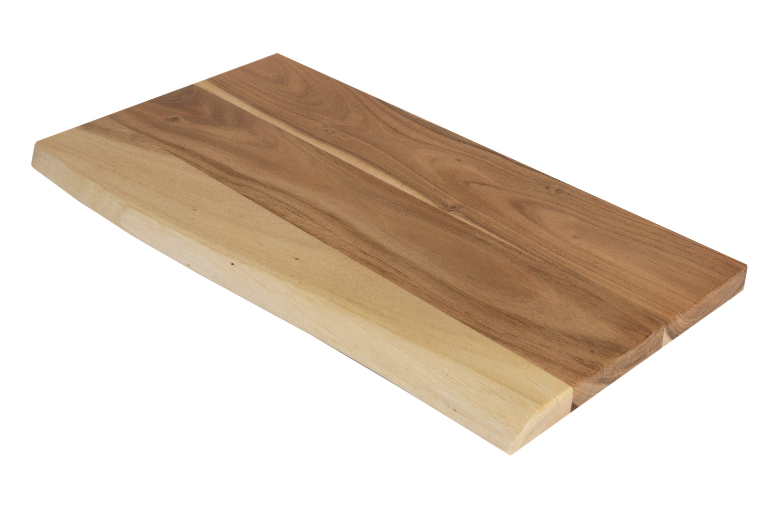 Holzplatte Akazienholz natur massiv 50x30 cm Holzbrett einseitige Baumkante ARYA – Bild 2