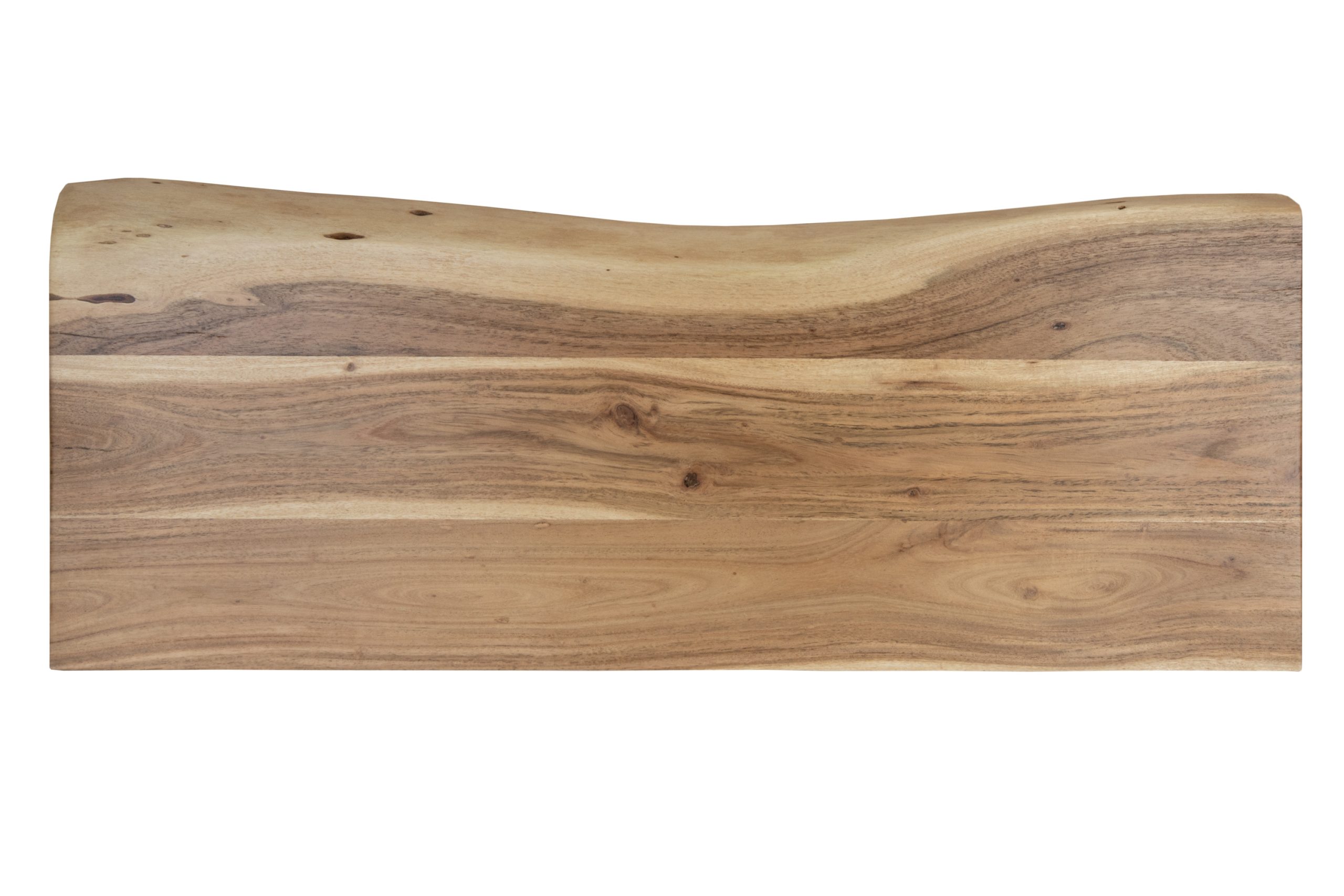 Holzplatte Akazienholz natur massiv 80x30 cm Holzbrett einseitige Baumkante ARYA – Bild 6