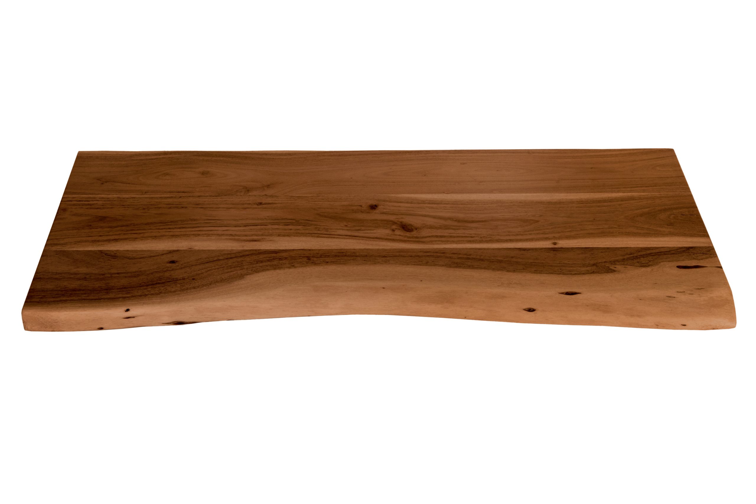 Holzplatte Akazienholz nussbaum massiv 80x30 cm Holzbrett einseitige Baumkante ARYA – Bild 5