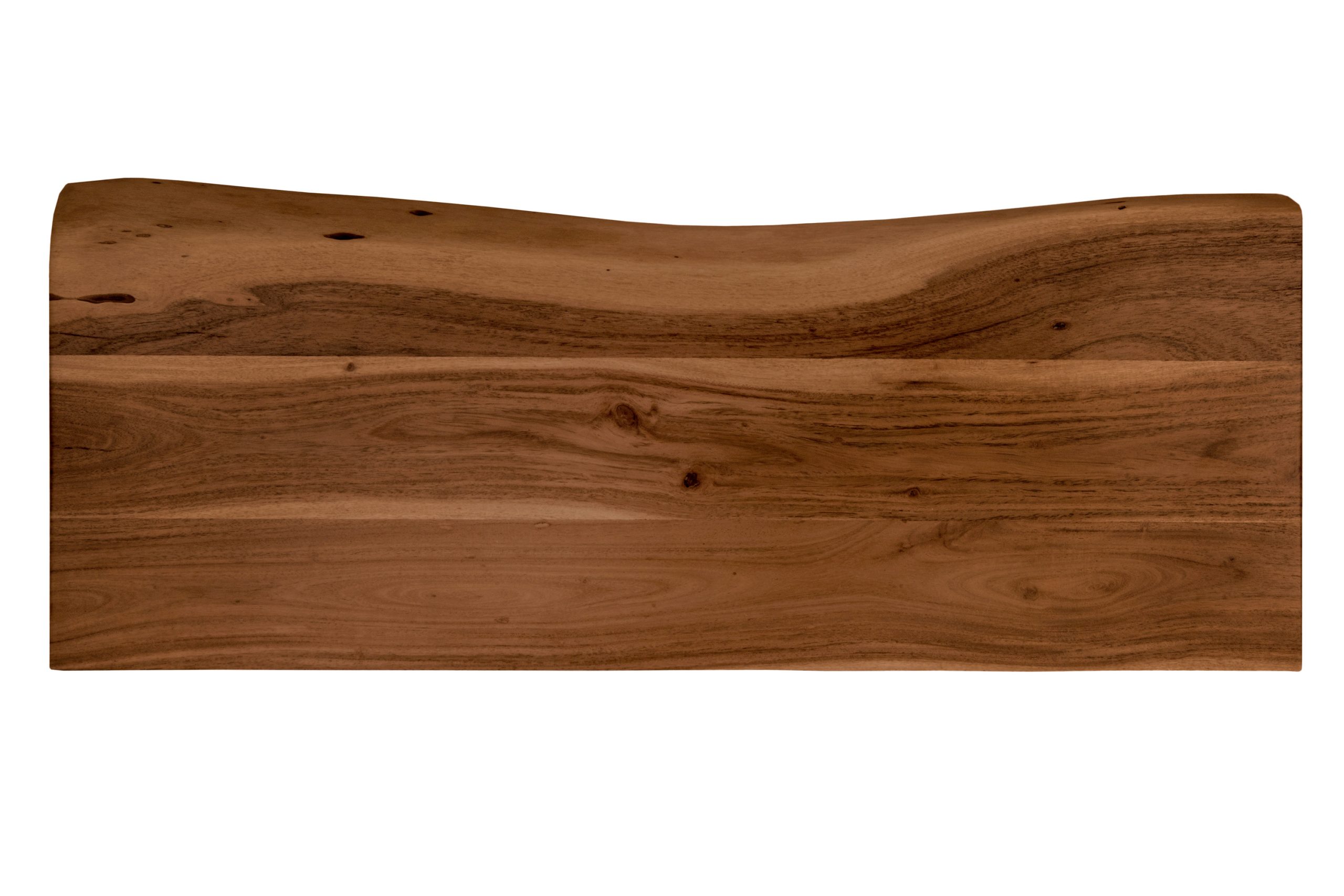 Holzplatte Akazienholz nussbaum massiv 80x30 cm Holzbrett einseitige Baumkante ARYA – Bild 6