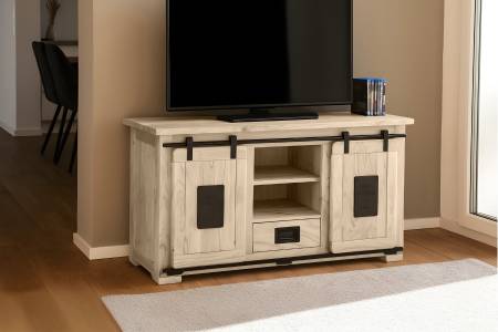 Lowboard Akazienholz massiv eichefarben Fernsehkommode 128 x 45 x 70 cm LIBRO V